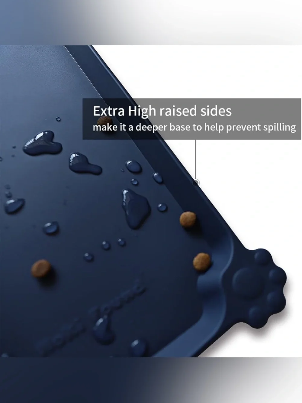 Hoki Silicone Waterproof Non Slip Pet Food Mat high lip 22